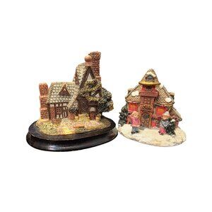 Vintage Miniature Village Decor Home & School Lot